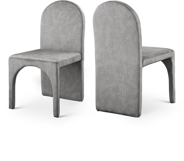 Summer Grey Velvet Dining Side Chair - Ella Furniture