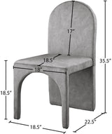 Summer Grey Velvet Dining Side Chair - Ella Furniture