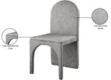 Summer Grey Velvet Dining Side Chair - Ella Furniture