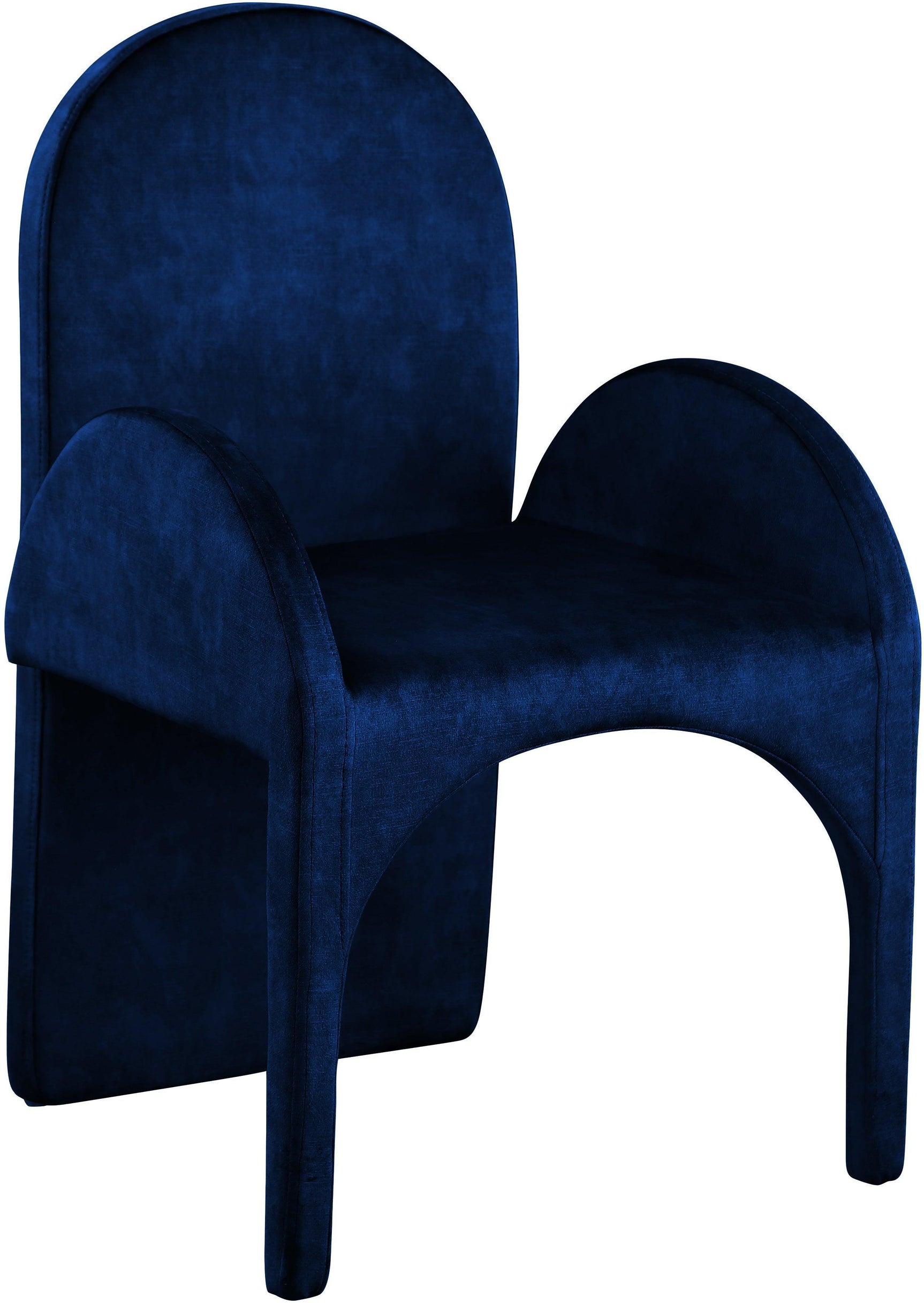 Summer Blue Velvet Dining Arm Chair - Ella Furniture