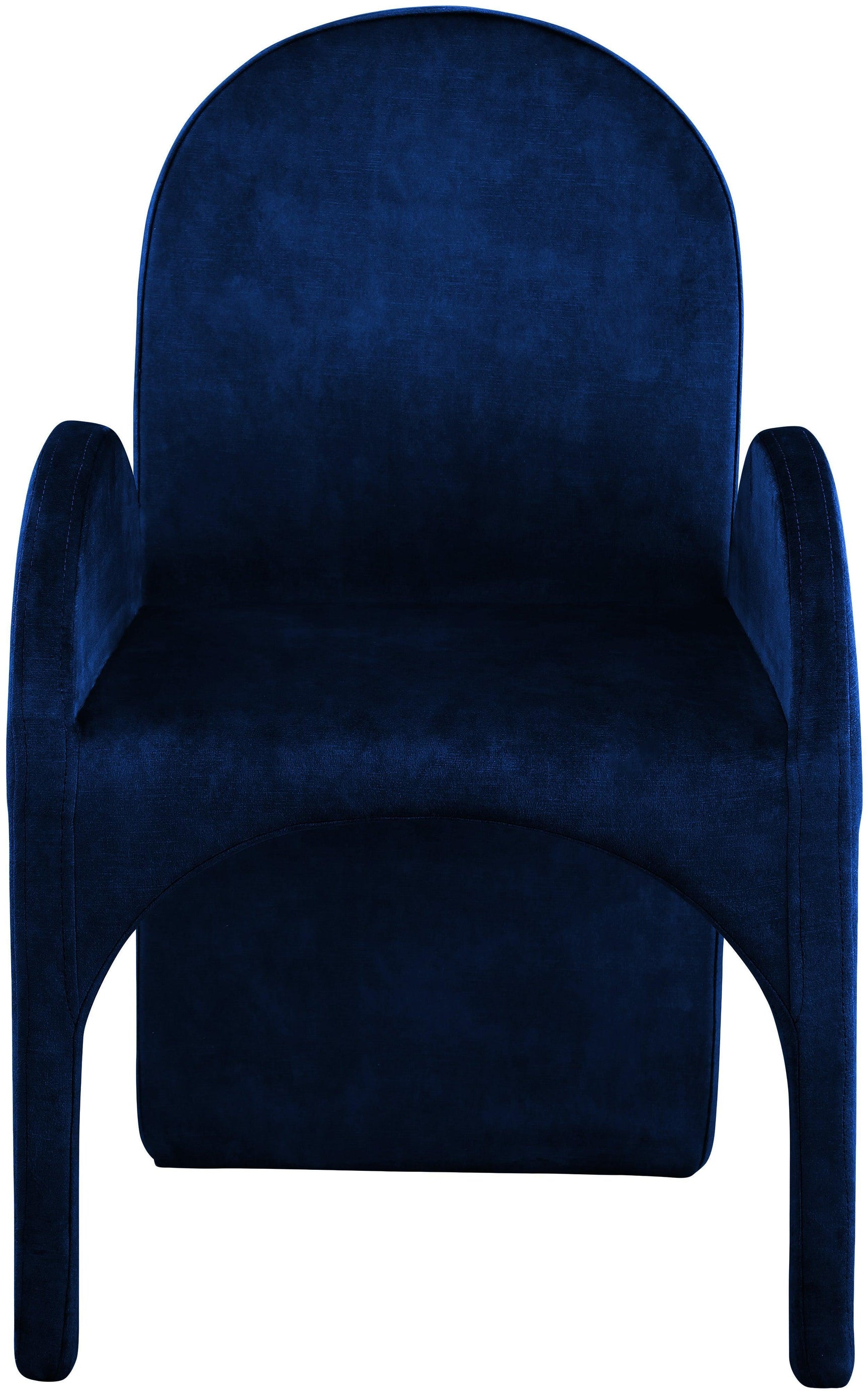 Summer Blue Velvet Dining Arm Chair - Ella Furniture