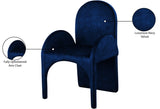 Summer Blue Velvet Dining Arm Chair - Ella Furniture