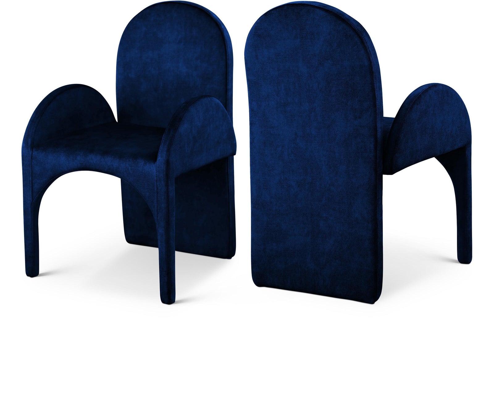 Summer Blue Velvet Dining Arm Chair - Ella Furniture