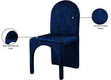 Summer Blue Velvet Dining Side Chair - Ella Furniture