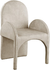 Summer Natural Velvet Dining Arm Chair - Ella Furniture