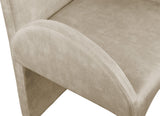 Summer Natural Velvet Dining Arm Chair - Ella Furniture
