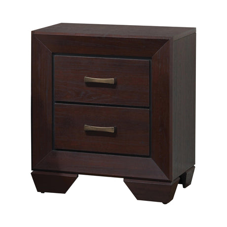 Kauffman Eastern King Panel Bed Dark Cocoa - Ella Furniture