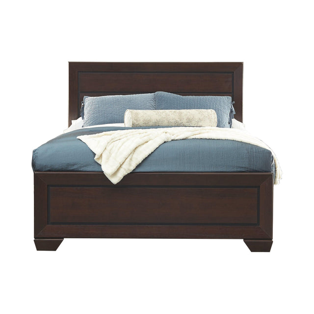 Kauffman Eastern King Storage Bed Dark Cocoa - Ella Furniture