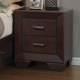 Kauffman Queen Storage Bed Dark Cocoa - Ella Furniture