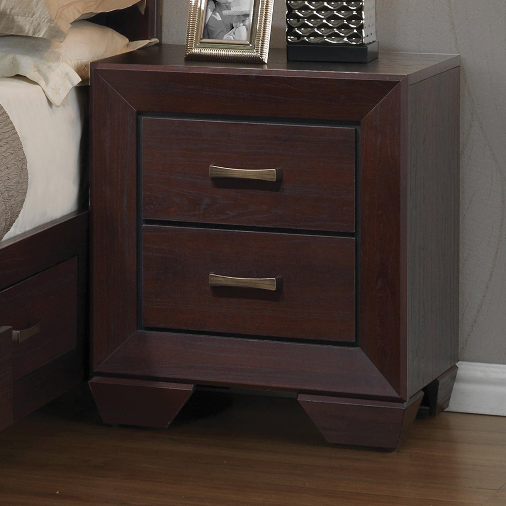 Kauffman Queen Storage Bed Dark Cocoa - Ella Furniture