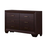 Kauffman 6-Drawer Dresser Dark Cocoa - Ella Furniture