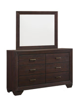 Kauffman 6-Drawer Dresser Dark Cocoa - Ella Furniture