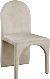 Summer Natural Velvet Dining Side Chair - Ella Furniture