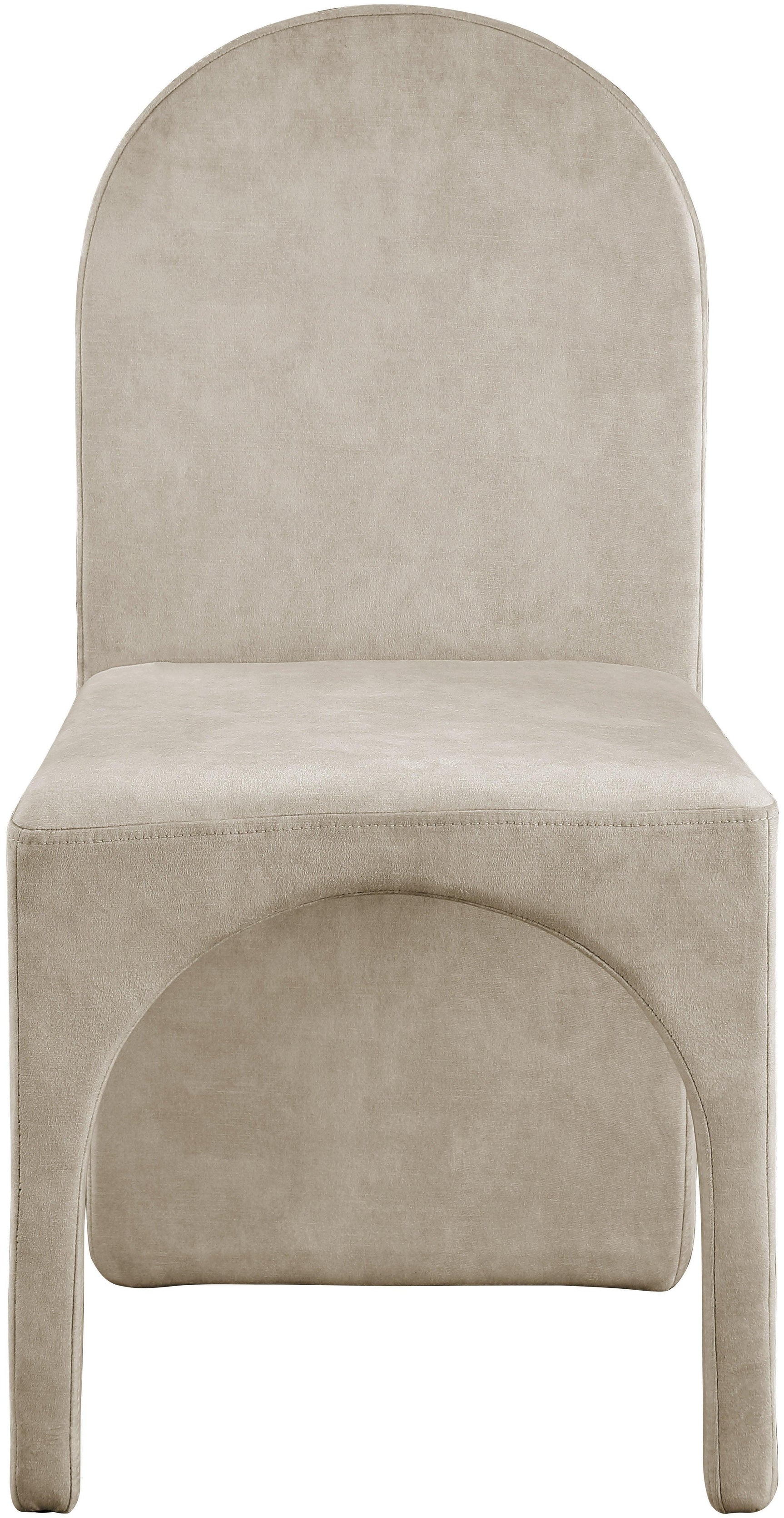 Summer Natural Velvet Dining Side Chair - Ella Furniture