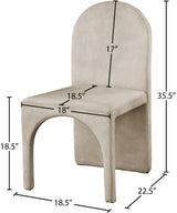Summer Natural Velvet Dining Side Chair - Ella Furniture