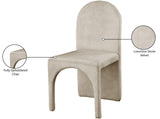 Summer Natural Velvet Dining Side Chair - Ella Furniture