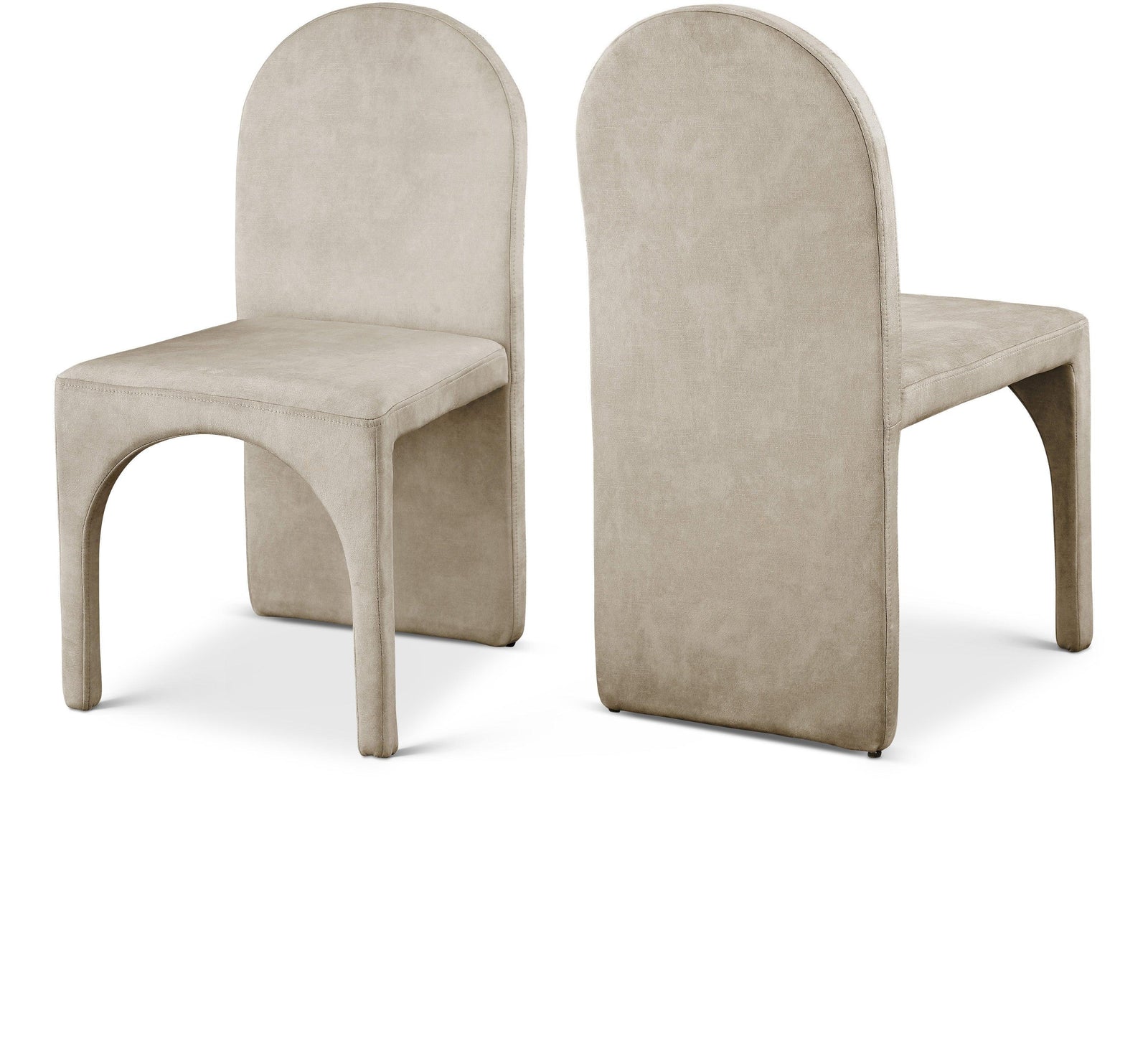 Summer Natural Velvet Dining Side Chair - Ella Furniture