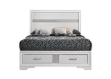 Miranda Full Storage Bed White - Ella Furniture