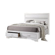 Miranda Eastern King 2-Drawer Storage Bed White - Ella Furniture
