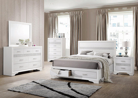 Miranda Queen 2-Drawer Storage Bed White - Ella Furniture