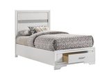 Miranda Twin Storage Bed White - Ella Furniture