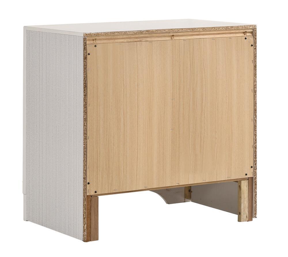 Miranda 2-Drawer Nightstand Tray White - Ella Furniture