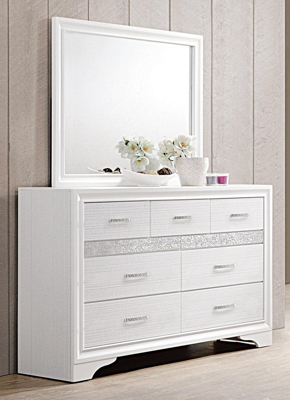 Miranda Rectangular Mirror White - Ella Furniture