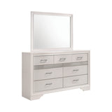 Miranda Rectangular Mirror White - Ella Furniture