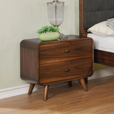 Robyn 2-Drawer Nightstand Dark Walnut - Ella Furniture