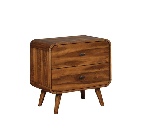 Robyn 2-Drawer Nightstand Dark Walnut - Ella Furniture