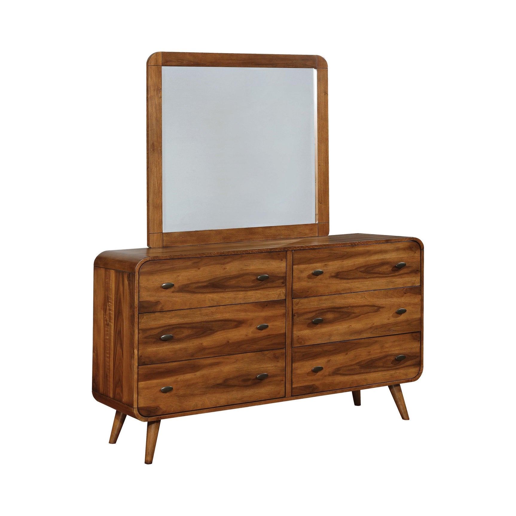 Robyn Rectangular Mirror Dark Walnut - Ella Furniture