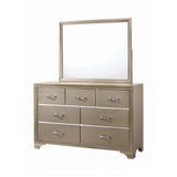 Beaumont Rectangular Mirror Champagne - Ella Furniture