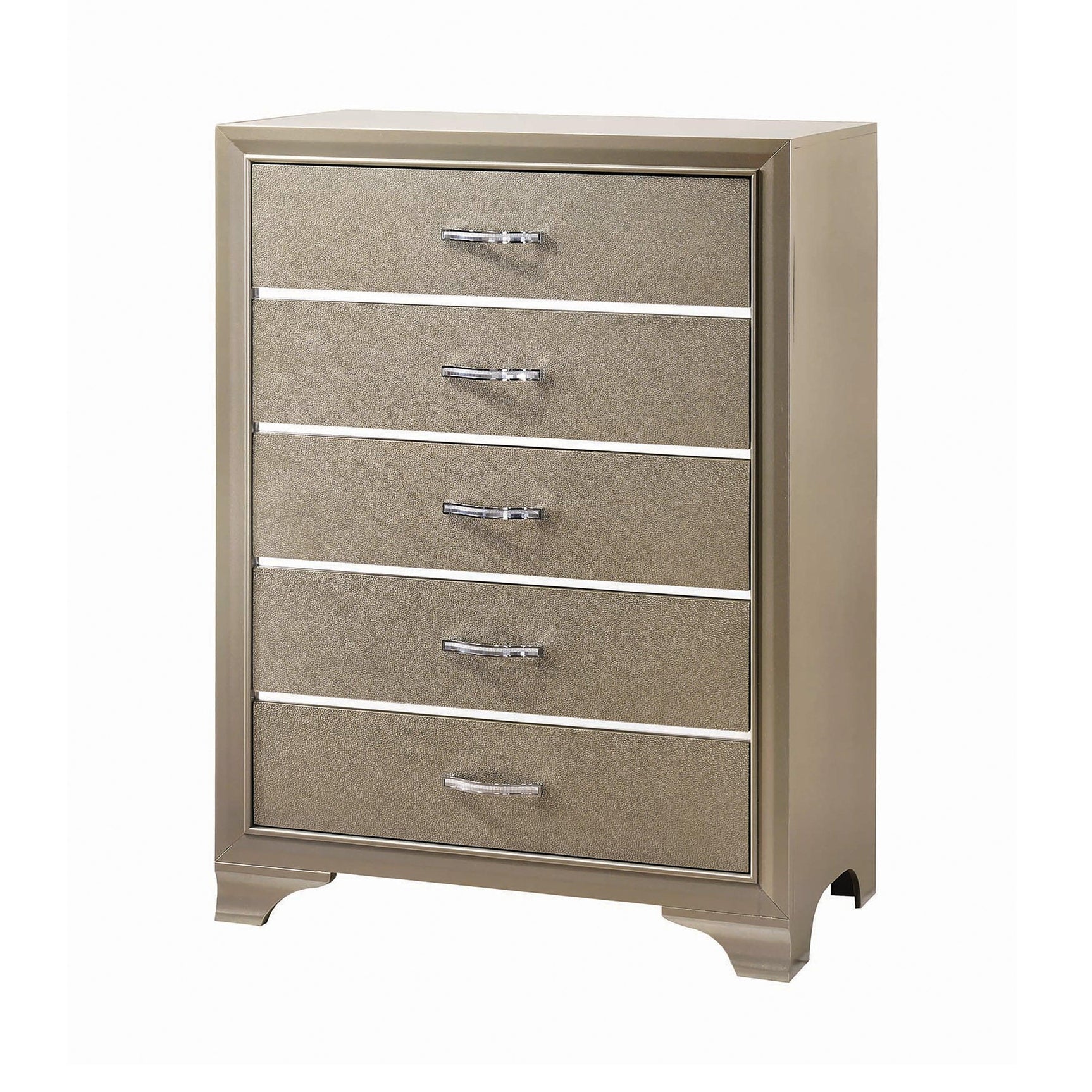 Beaumont 2-Drawer Rectangular Nightstand Champagne - Ella Furniture