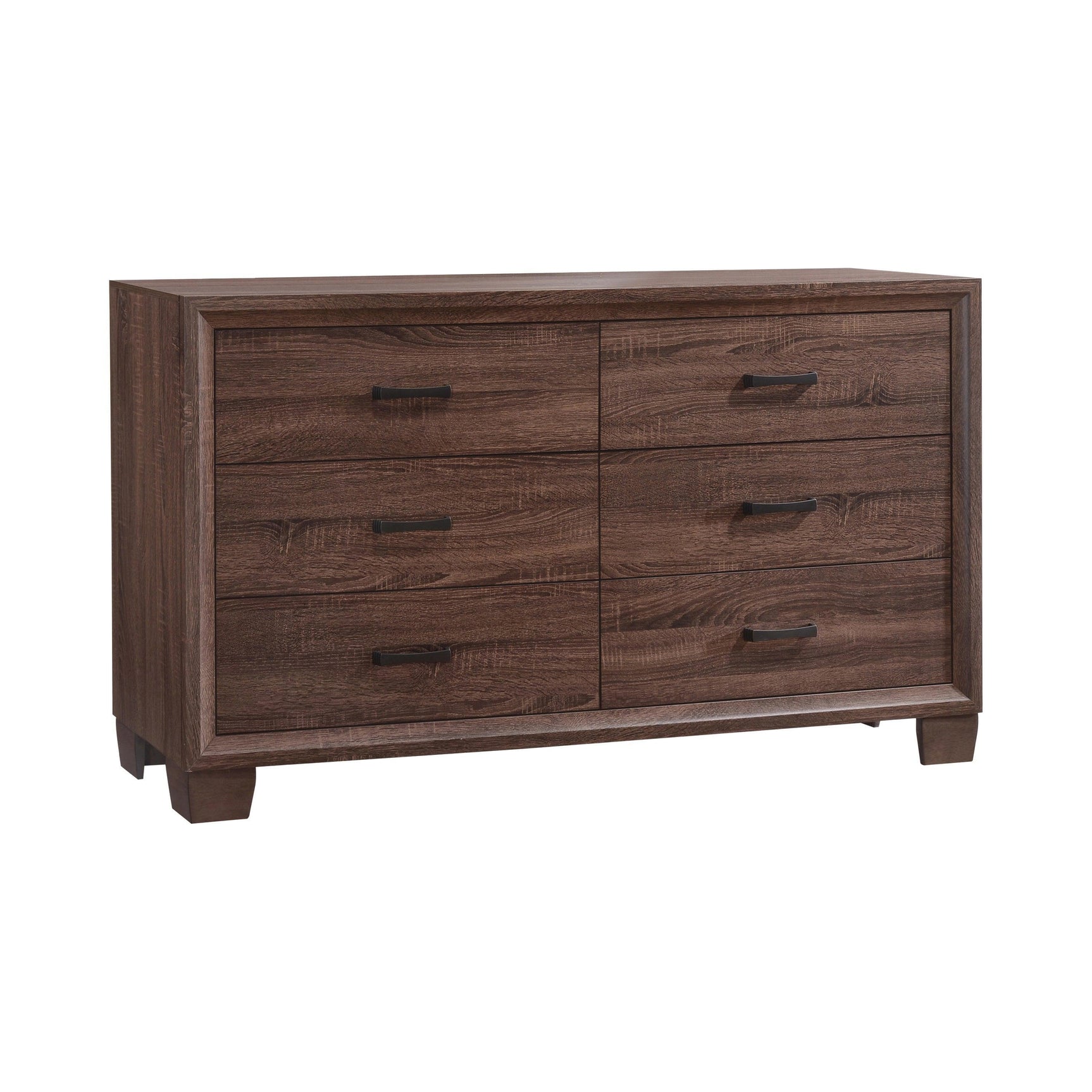 Brandon Eastern King Panel Bed Medium Warm Brown - Ella Furniture