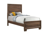 Brandon Twin Panel Bed Medium Warm Brown - Ella Furniture