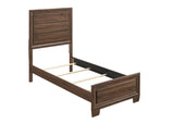 Brandon Twin Panel Bed Medium Warm Brown - Ella Furniture