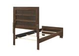 Brandon Twin Panel Bed Medium Warm Brown - Ella Furniture