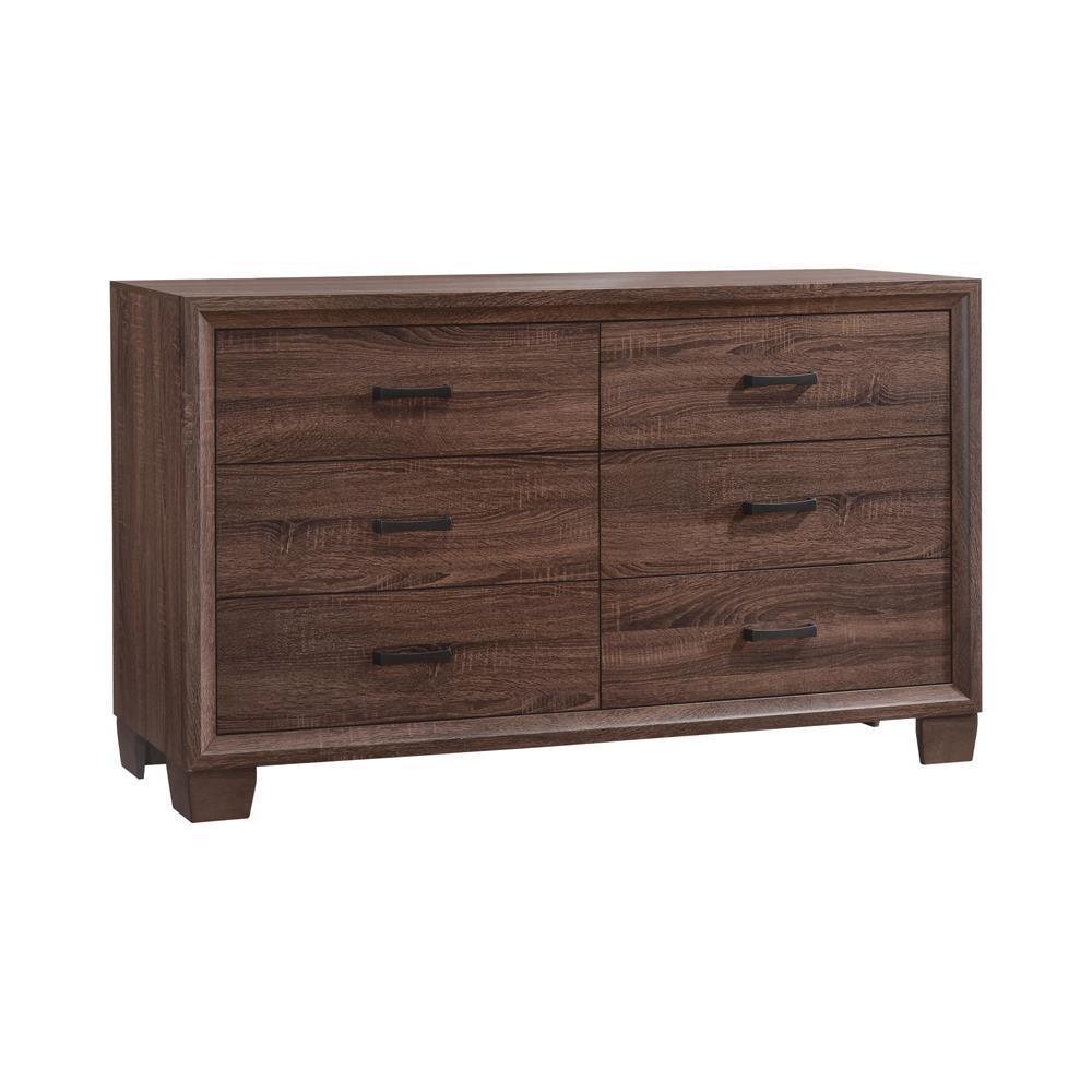 Brandon 6-Drawer Dresser Medium Warm Brown - Ella Furniture