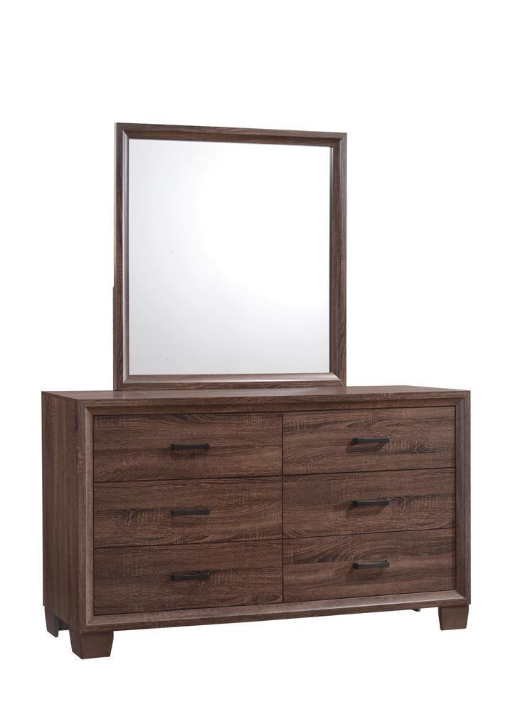 Brandon 6-Drawer Dresser Medium Warm Brown - Ella Furniture