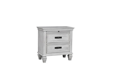 Franco 2-Drawer Nightstand Antique White - Ella Furniture