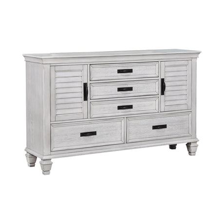 Franco Bench Brown And Antique White - Ella Furniture