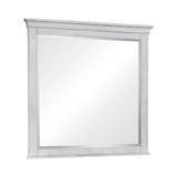 Franco Rectangular Mirror Antique White - Ella Furniture