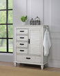 Franco 5-Drawer Door Chest Antique White - Ella Furniture