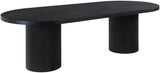 Belinda Black Oak Dining Table - Ella Furniture