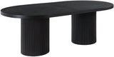 Belinda Black Oak Dining Table - Ella Furniture