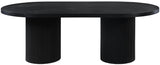Belinda Black Oak Dining Table - Ella Furniture
