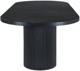 Belinda Black Oak Dining Table - Ella Furniture