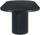 Belinda Black Oak Dining Table - Ella Furniture