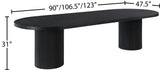 Belinda Black Oak Dining Table - Ella Furniture