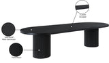 Belinda Black Oak Dining Table - Ella Furniture